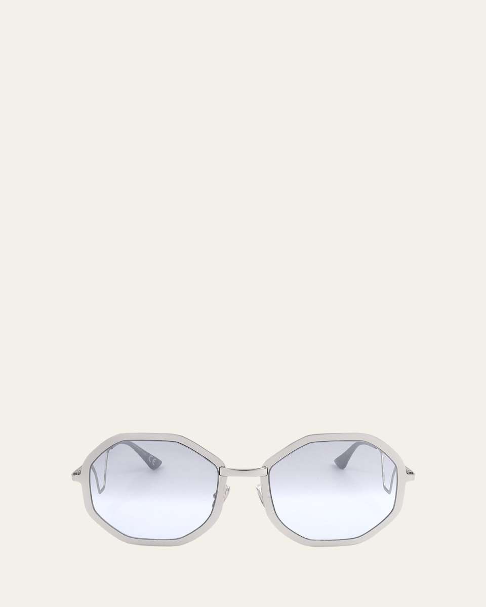Geometric Metal Round Sunglasses
